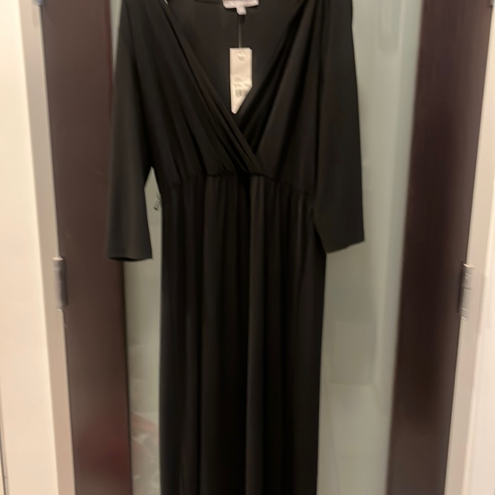 95. Full length jersey 3/4 sleeve with tie belt